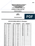 Skema Jawapan Kimia Tingkatan 4 Kertas 1