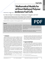 A Review of Mathematical Models For Hydrogen and Direct Methanol Polymer Electrolyte Membrane Fuel