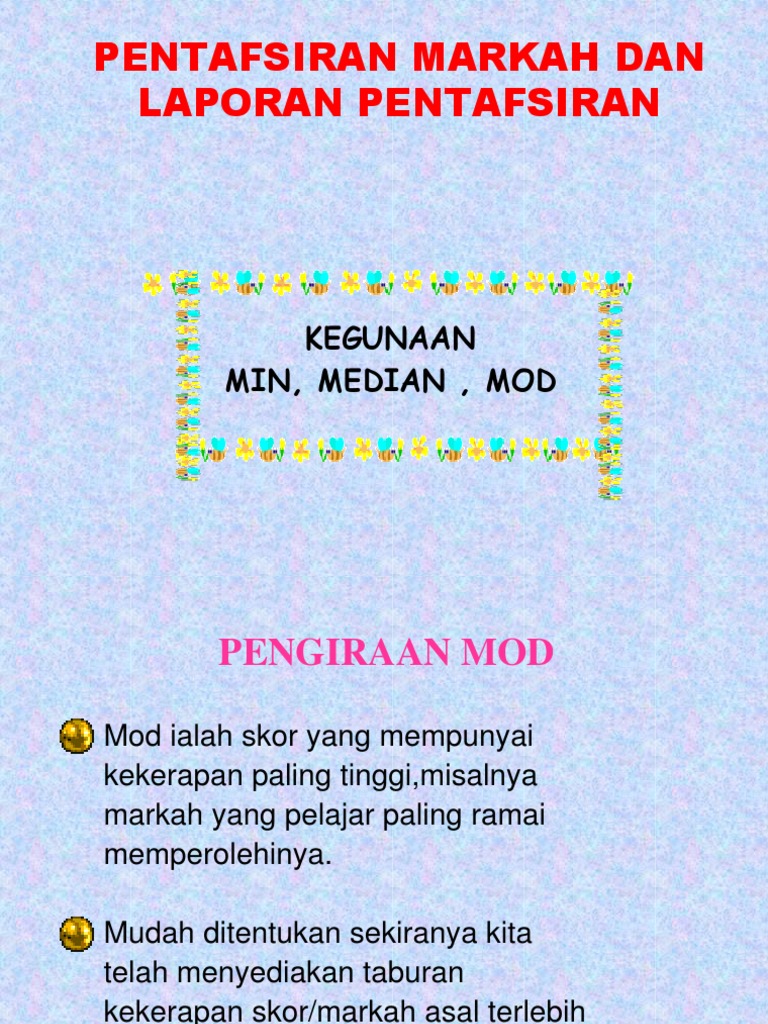 Min Mod Median