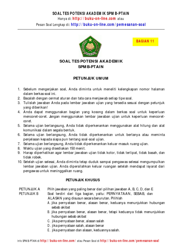 Soal TPA SPMB