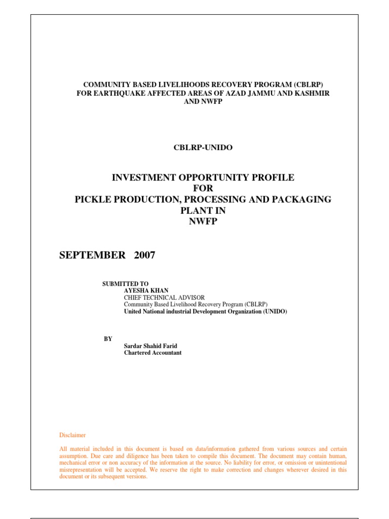 Pickle Unit | PDF
