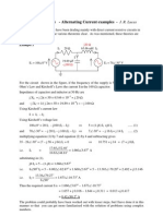 Network Theorems - Alternating Current Examples PDF