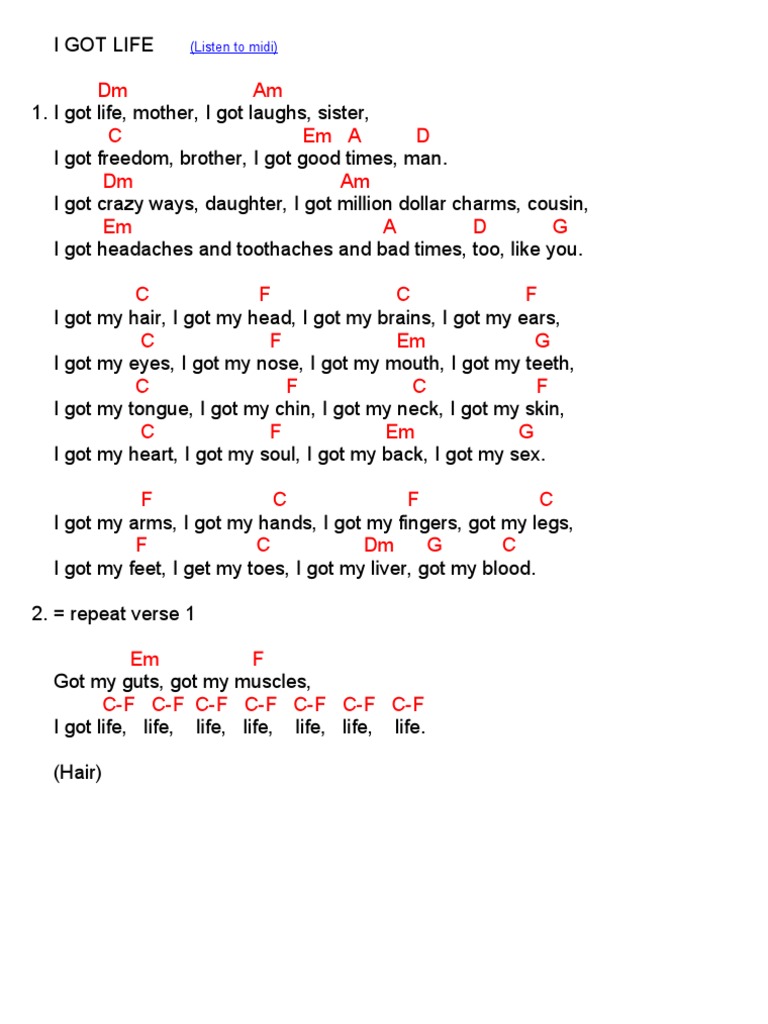 I Got Life\, image size:768x1024