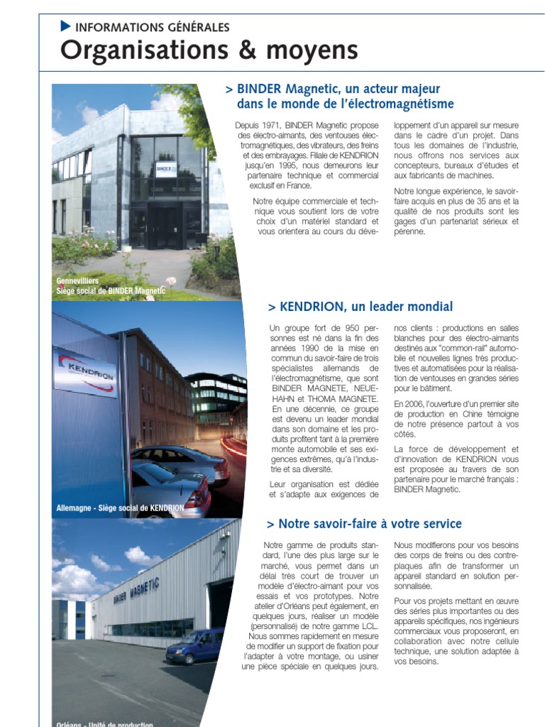 Catalogue Binder Ventouses 0507 PDF Aimant permanent Obliger