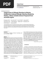 Suppression of Allergic Diarrhea in Murine