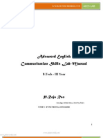 Advanced English Communication Skills Lab Manual