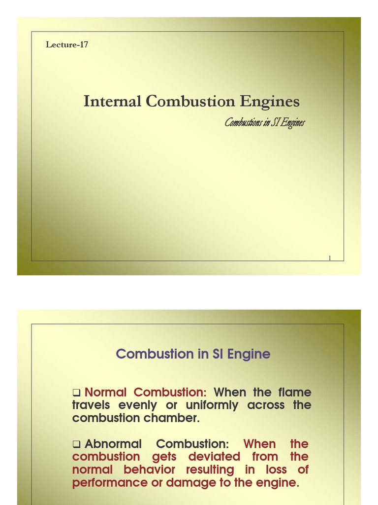 Combustion in Spark Ignition Engines An InDepth Look at the Factors