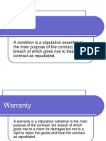 condition & warranties