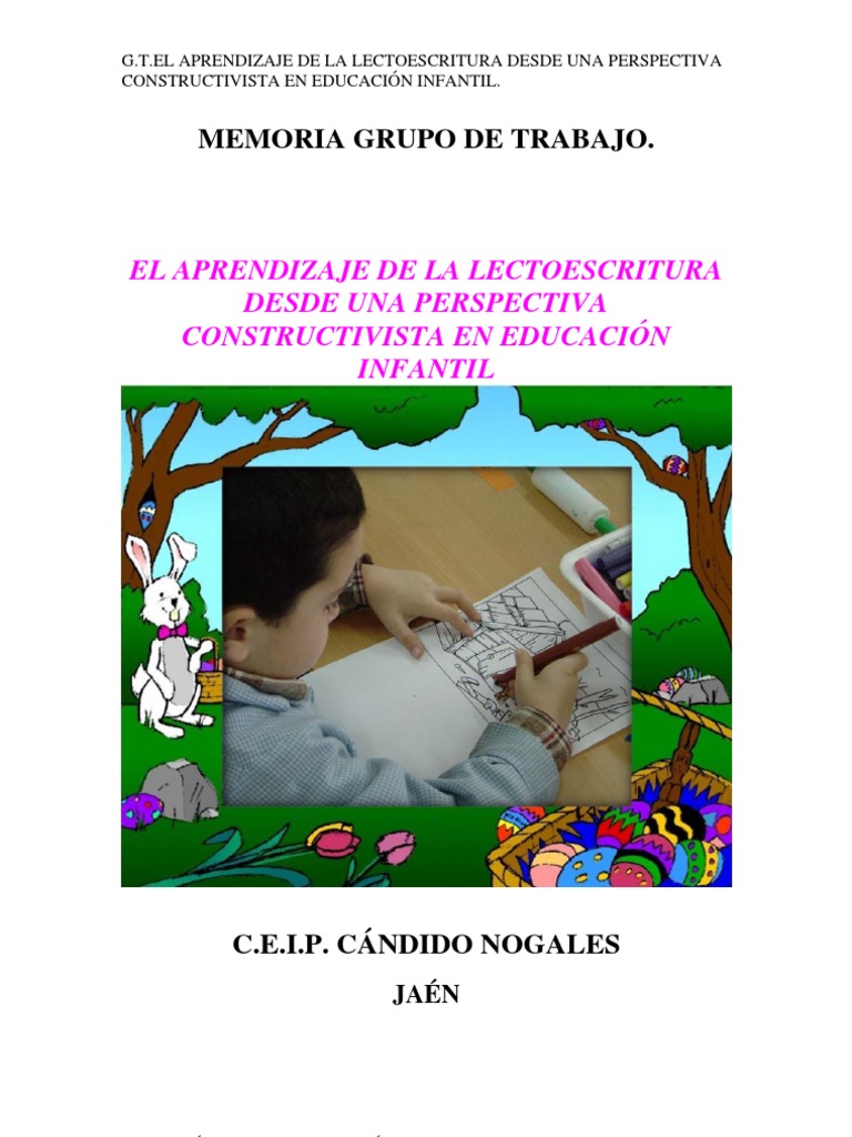 El Aprendizaje de La Lectoescritura Una Perspectiva Constructivista en Educación Infantil | PDF | Constructivismo (filosofía de la educación) | Educación de la primera infancia