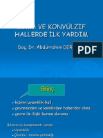 eczKOMA VE KONVÜLZİFHALLERDEİLKYARDIM