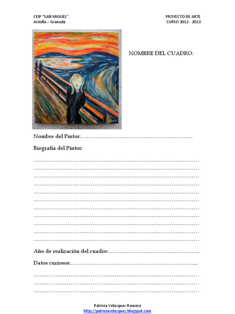 Ficha Del Cuadro "El Grito" de Edvard Munch | PDF