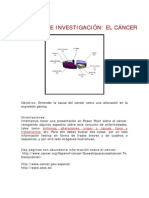 ACTIVIDAD DE INVESTIGACIÓN cancer