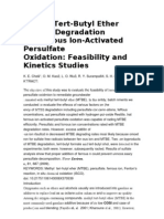 Methyl Tert-Butyl Ether (MTBE) Degradation by Ferrous Lon-Activated Persulfate Oxidation: Feasibility and Kinetics Studies