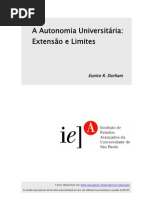 A Autonomia Universitária