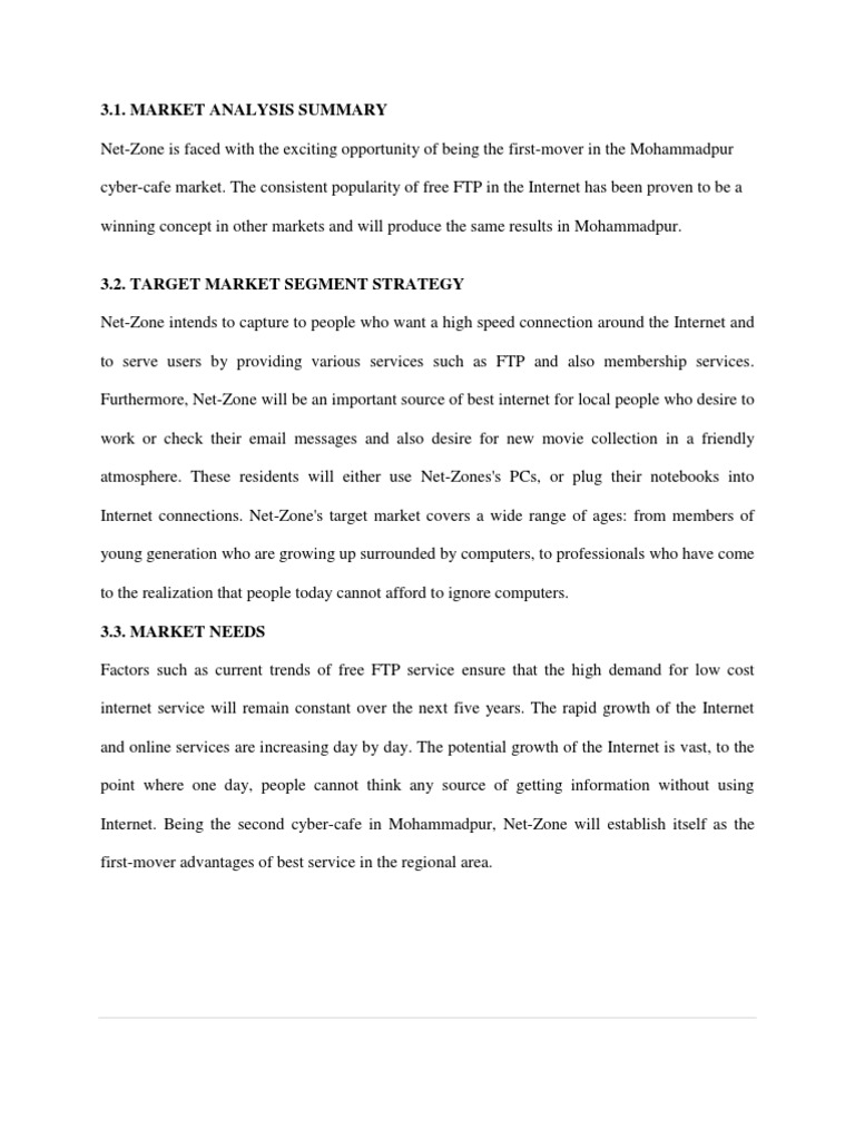 Internet Cafe Business Plan | PDF | Internet Service Provider | Internet