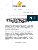 Autoridad Regional Ambiental - Arma Organiza Taller para La Formulación y Validación Del Eje Ambiente y Recursos Naturales para El Plan de Desarrollo Regional Concertado