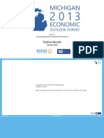 Michigan 2013 Economic Outlook Survey - Lansing Regional Chamber of Commerce - Topline Results