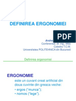 definitia ergonomiei