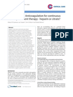 Heparina Vs Citrato Hemofiltración