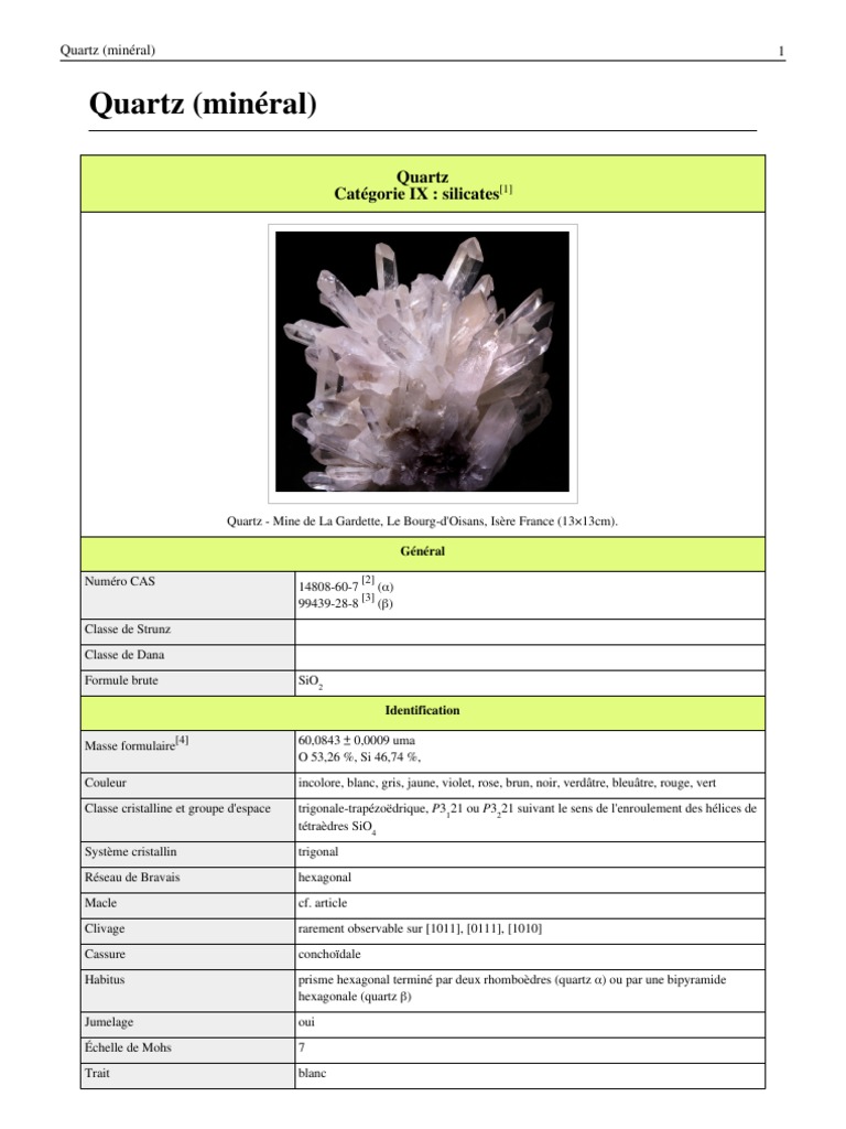 Quartz | PDF | Quartz | Minéralogie