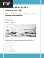 Download Early South Australian Settler Deaths by Brian Stace by PioneersAssociation SN120894290 doc pdf