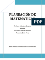 Planeación Primera Jornada de Práctica Matemáticas