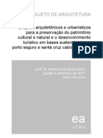 Projeto Arquitetura Patrimônio Cultural Turismo Sustentável Porto Seguro Santa Cruz Cabrália