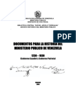 Documentos para La Historia Del Ministerio Publico de Venezuela