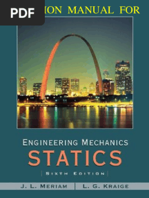 Engineering Mechanics Statics 6th Edition Meriam Kraige Solutions Manual