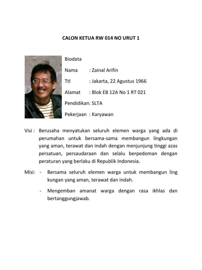 Visi Dan Misi Rw