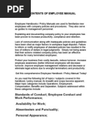 Download Schnucks Employment Handbook Free
