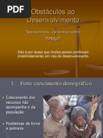 Obstáculos para para o Desenvolvimento