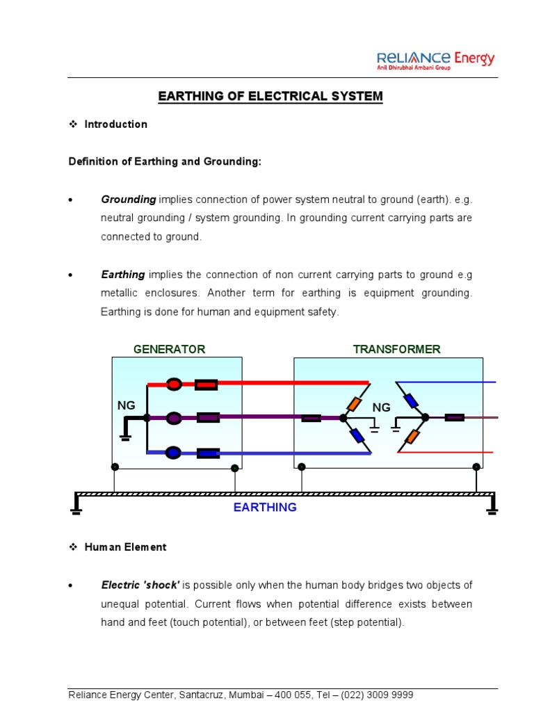 Earthing | PDF | Science & Mathematics | Technology & Engineering