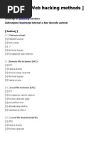 Web Hacking Methodes