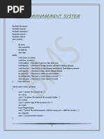 C++ Project For Bank Management