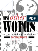 In other words - Coursebook on Translation (Mona Baker)