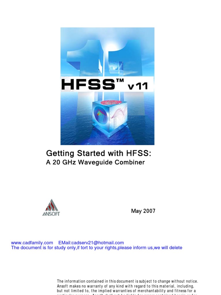 Ansoft HFSS Waveguide | PDF | Cartesian Coordinate System | Computer ...