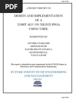 Download DESIGN AND IMPLEMENTATION OF 32-BIT ALU ON XILINX FPGA USING VHDL by Nigam Meher SN121006551 doc pdf
