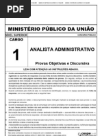 Prova MPU com  gabarito