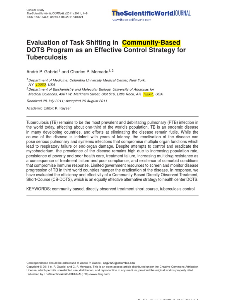 Tuberculosis treatment image
