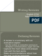 Writing Reviews