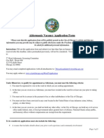 Aldermanic Vacancy Application Form