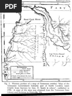 Reelfoot River & Reelfoot Lake Area - 1795 Map of West Tennessee Area in Obion & Lake Counties, West Tennessee