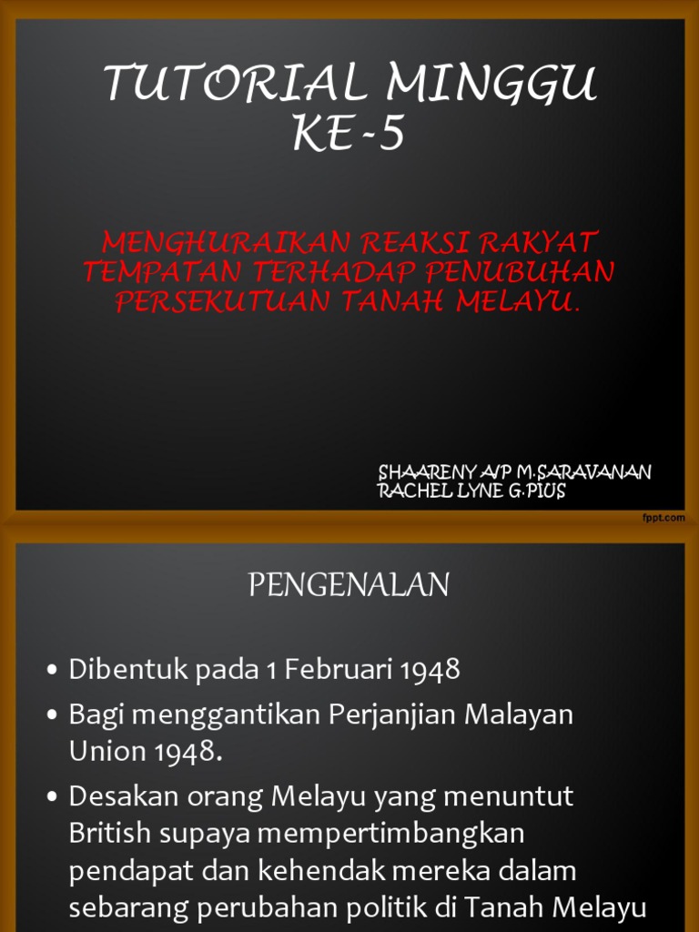 Reaksi Rakyat kepada Persekutuan Tanah Mekayu 1948