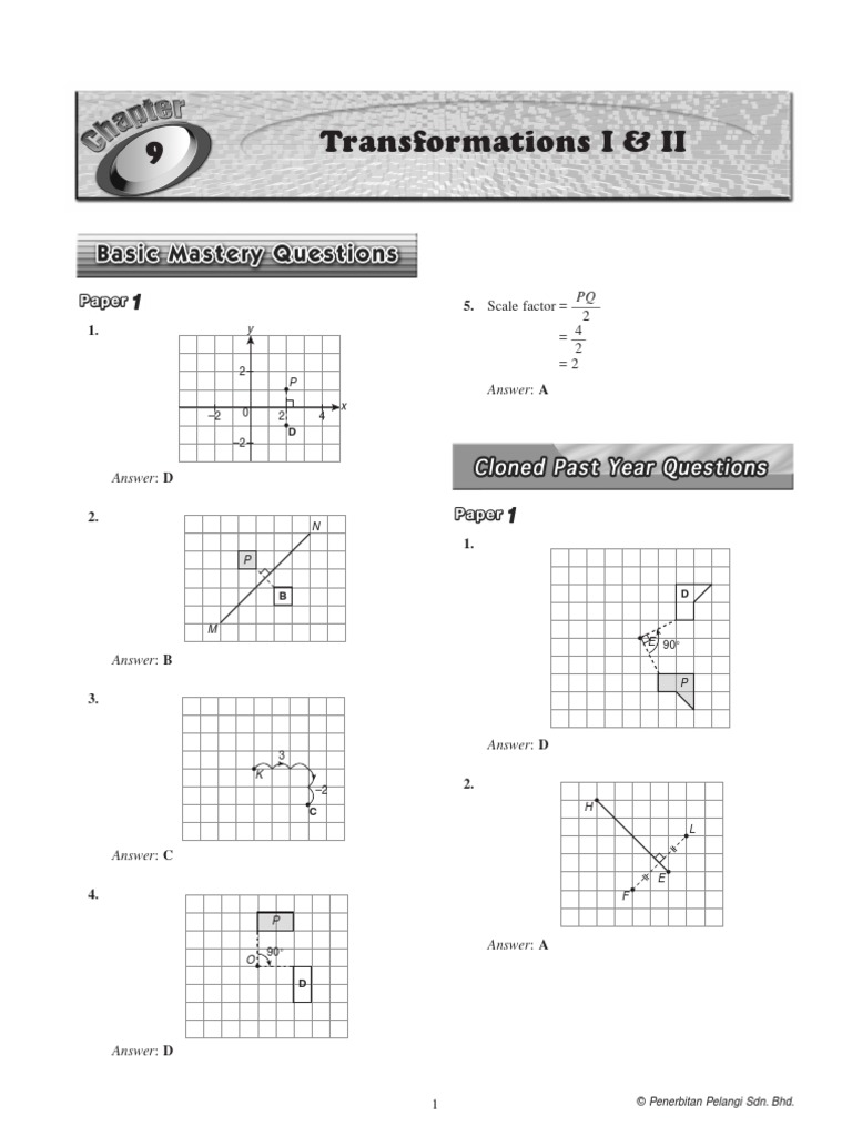 Mathematics Transformations I & II | PDF