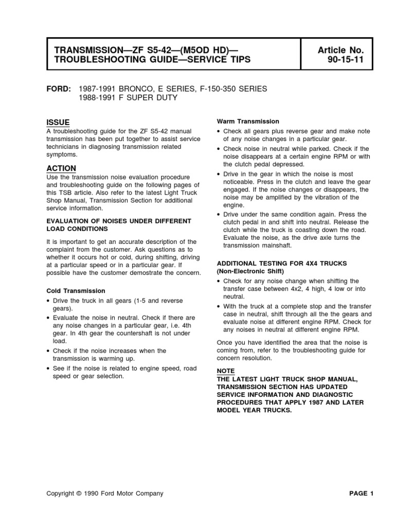 m50d-hd (ZF S5-42) transmission | Transmission (Mechanics) | Manual  Transmission