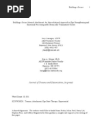 Building A Secure Internal Attachment - An Intra-Relational Approach To Ego Strengthening and Emotional Processing With Chronically Traumatized Clients