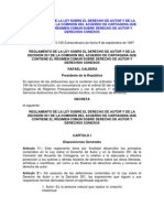 Reglamento de La Ley Sobre El Derecho de Autor