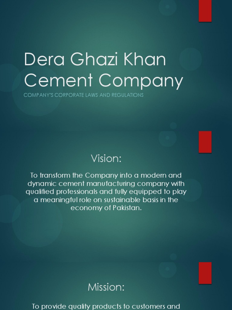 DG Khan Cement Corporate Laws and Regulations PDF Audit Committee
