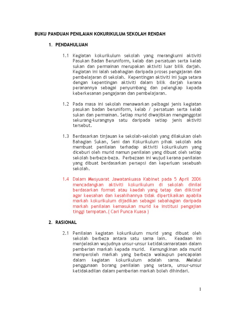 Penilaian Kokurikulum Sarawak
